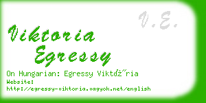 viktoria egressy business card